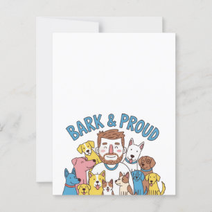 Bark & Proud Father's Day Postcard