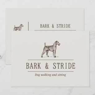 Bark & Stride Dog Walking Business QR Code  Invitation