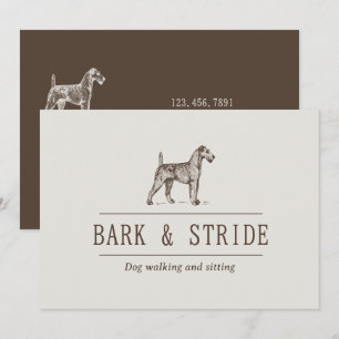 Bark & Stride Dog Walking Business QR Code  Invitation