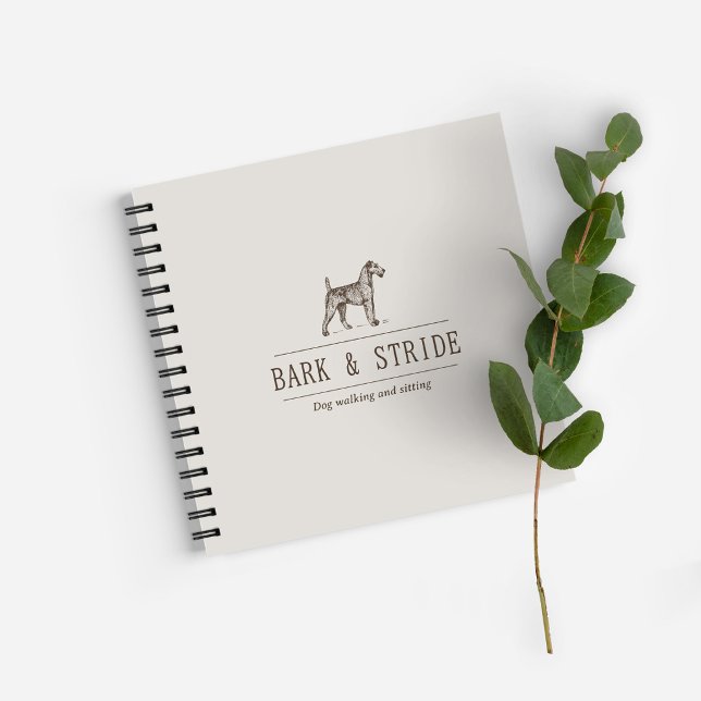 Bark & Stride Dog Walking Business QR Code  Notebook (Creator Uploaded)