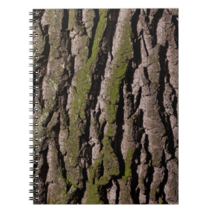 Bark tree oak moss trunk wood notebook