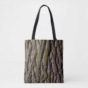 Bark tree oak moss trunk wood tote bag
