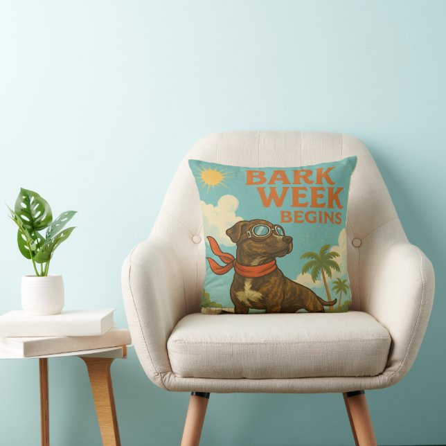 Bark Week Begins: Retro Flight Edition Cushion (Chair)