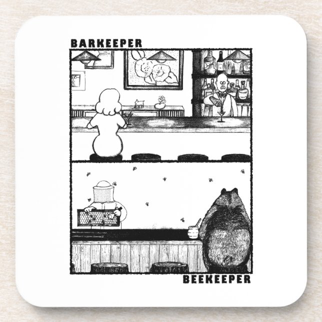 Barkeeper and Beekeeper Coaster (Front)