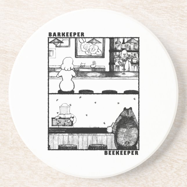Barkeeper and Beekeeper Coaster (Front)