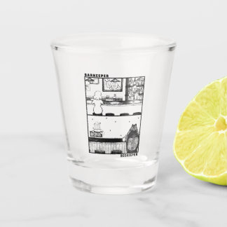 Barkeeper and Beekeeper Shot Glass