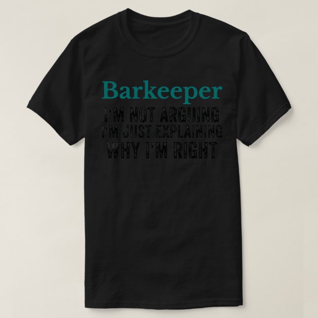 barkeeper gifts for men women T-Shirt (Design Front)