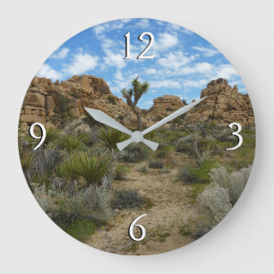 Barker Dam Loop Trail at Joshua Tree National Park Large Clock