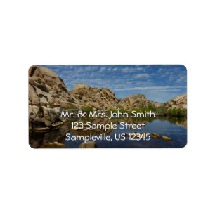 Barker Dam Reflection at Joshua Tree I Label