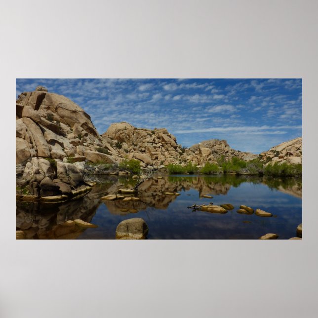 Barker Dam Reflection at Joshua Tree I Poster (Front)