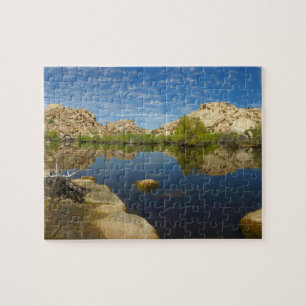 Barker Dam Reflection at Joshua Tree II Jigsaw Puzzle