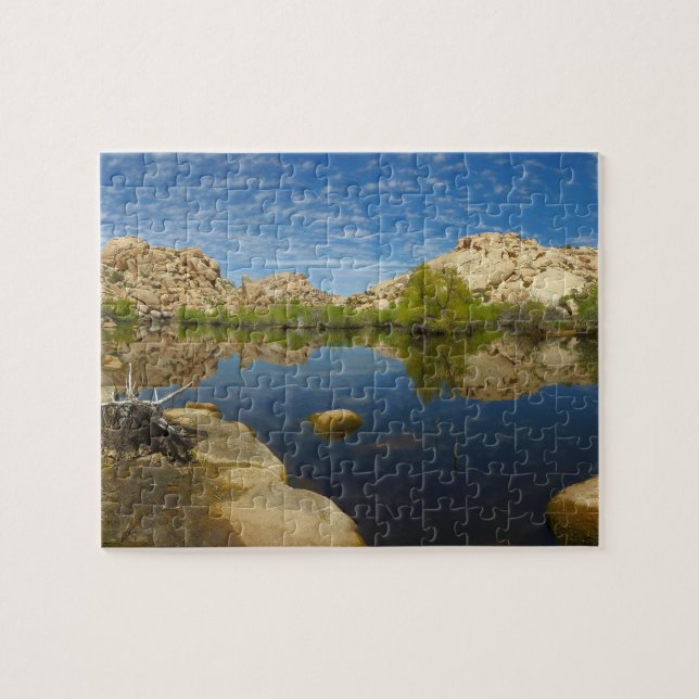 Barker Dam Reflection at Joshua Tree II Jigsaw Puzzle (Horizontal)