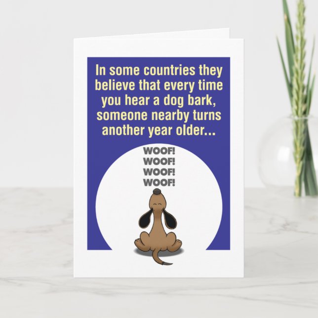 Barking Dog Humourous Birthday Card (Front)