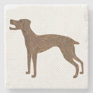 Barking dog stone coaster