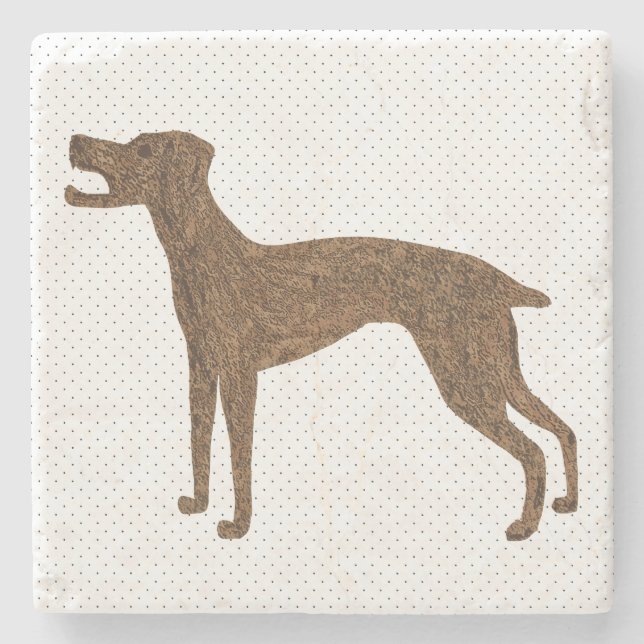 Barking dog stone coaster (Front)