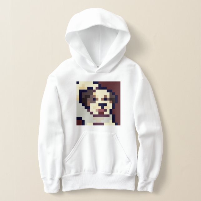 Barking puppy pixel art (Laydown)