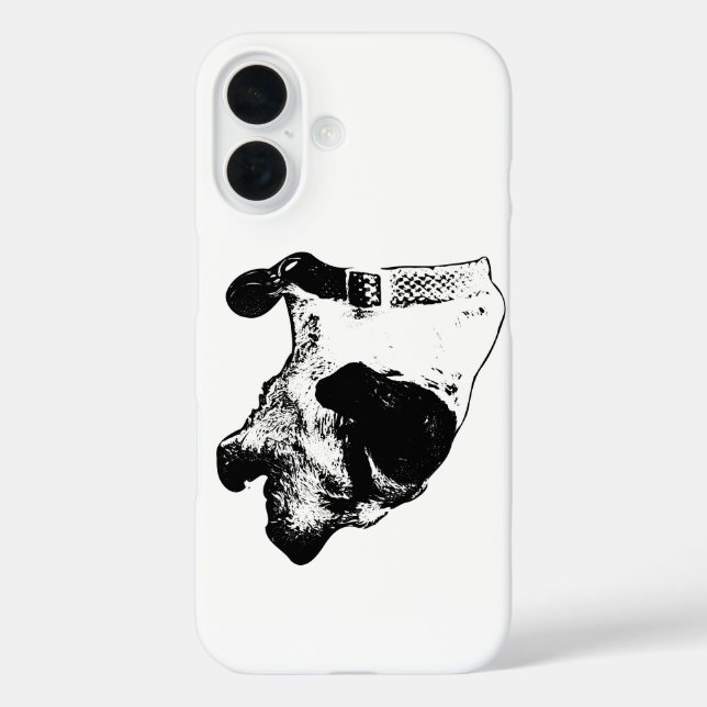 Barking Terrier Mix Art iPhone Case (Back)