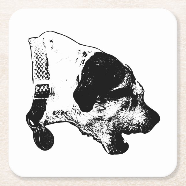 Barking Terrier Mix Drink Coaster (Front)