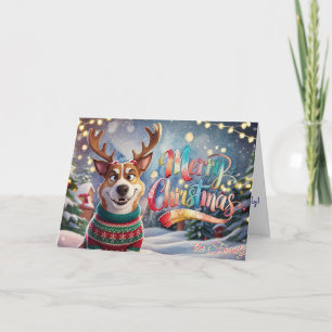 Barking Up Christmas Joy Holiday Card