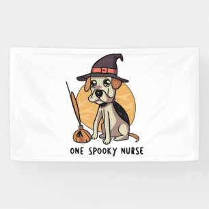 Barks and Bandages One Spooky Nurse Dog Design   Banner