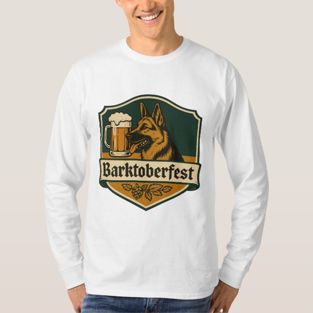 "Barktoberfest" Funny German Shepherd T-Shirt (Front)