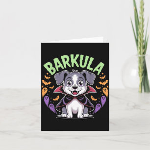 Barkula Cute Dog Halloween Vampire Card