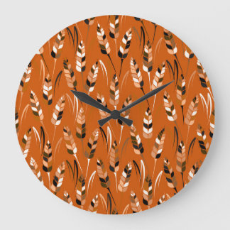 Barley Corn Organic Bread Background Large Clock