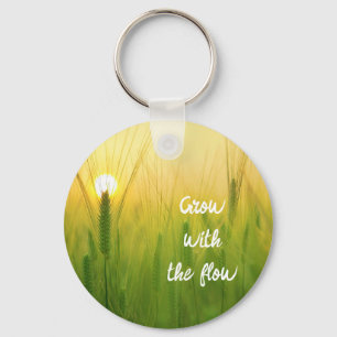 Barley field wheat keychain