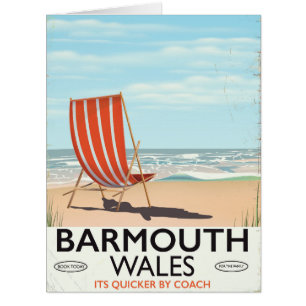 Barmouth North wales vintage travel poster