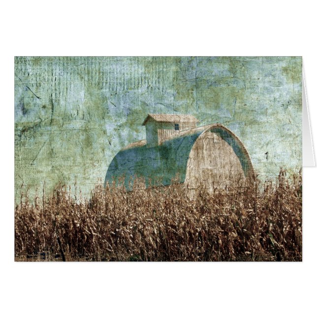 Barn and Corn Field near harvest time (Front Horizontal)