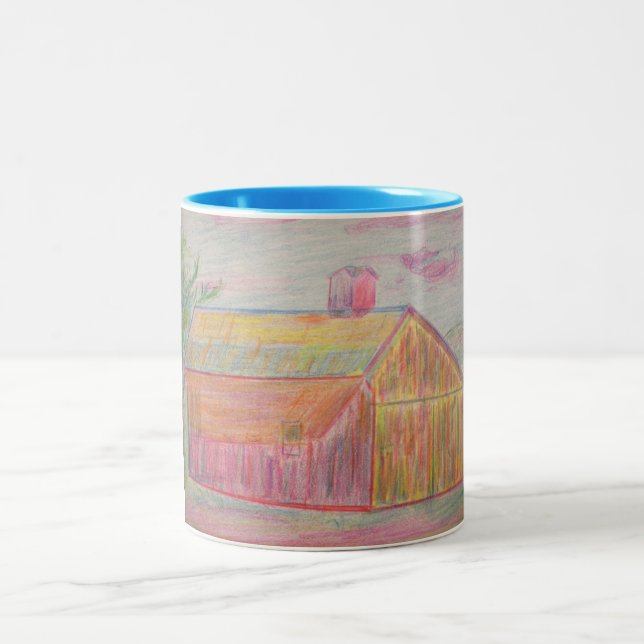 Barn Art Two-Tone Coffee Mug (Center)