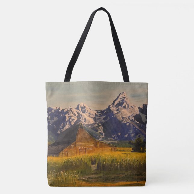 Barn at the Grand Teton, by Gary Poling Tote Bag (Front)
