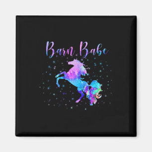 Barn Babe Funny Horse Owner Equestrian Rider Girls Magnet