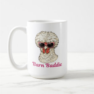 Barn Baddie Funny Glam Chicken in Pink Sunglasses  Coffee Mug