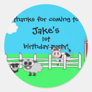 barn birthday sticker