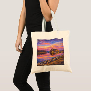 Barn Bluff, Red Wing Vibrant Sunset Tote Bag
