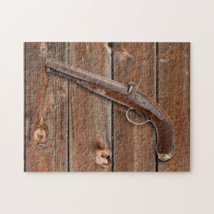 BARN BOARD WITH GUN JIGSAW PUZZLE