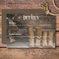 Barn & Boots Rustic Cowboy Western Wedding Details