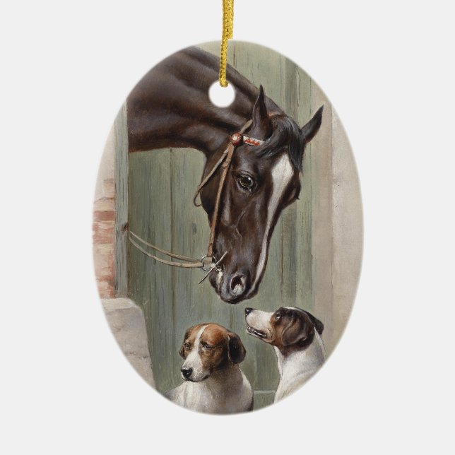 Barn Buddies Ceramic Ornament (Front)