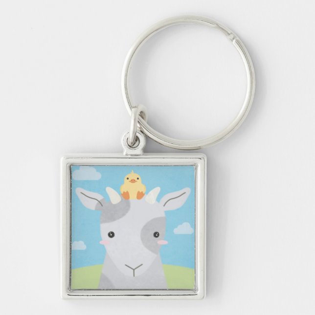 Barn Buddies - Goat & Chick Key Ring (Front)