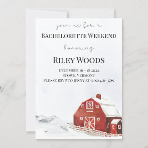 Barn, Cabin & Pumpkins Bachelorette Invitatiation Invitation