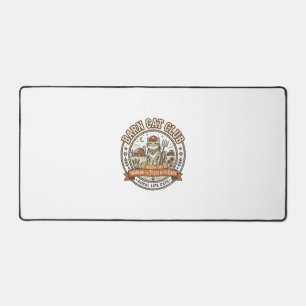 Barn Cat Club Cat Farmer Farm Animal Mashup Cat Vi Desk Mat