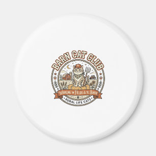 Barn Cat Club Cat Farmer Farm Animal Mashup Cat Vi Magnet