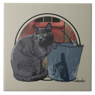 Barn Cat Tile