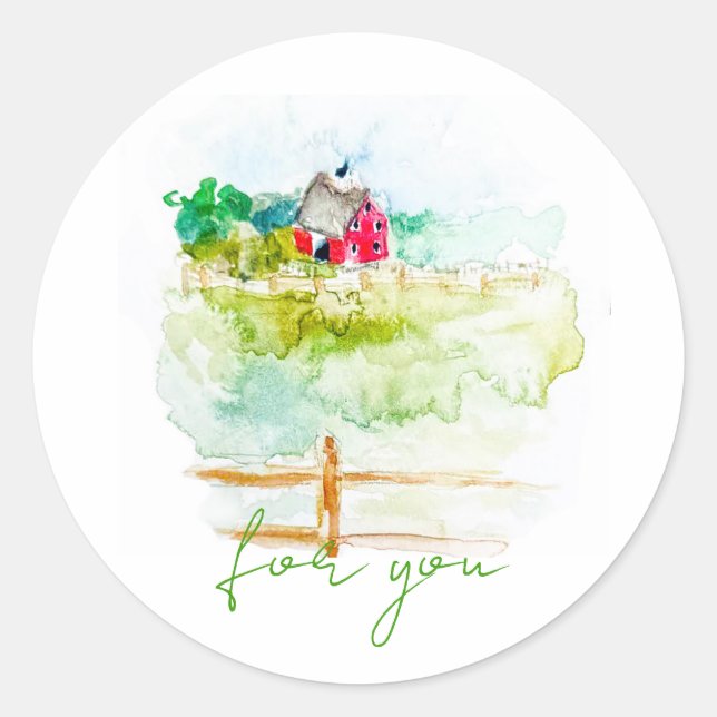Barn Classic Round Sticker (Front)