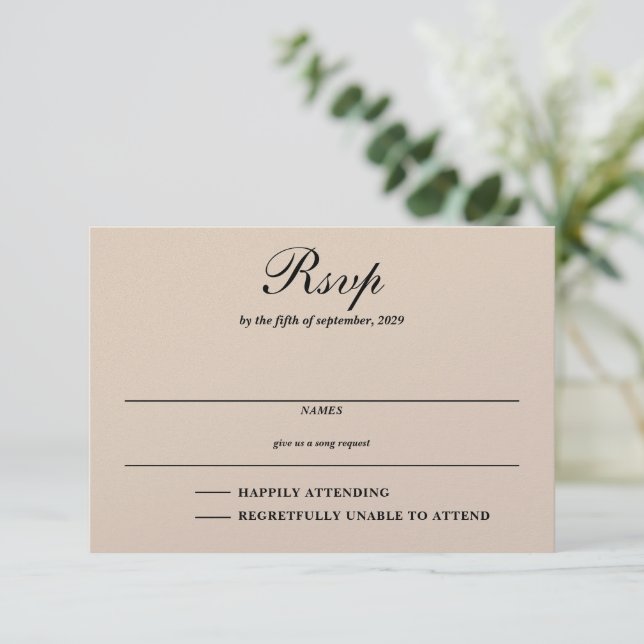Barn Couple RSVP Card (Standing Front)