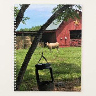 Barn & Cows, Rural North Carolina Canvas Print Planner