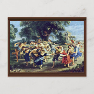 Barn Dance By Rubens Peter Paul (Best Quality) Postcard