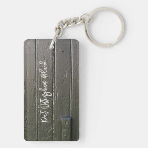 Barn Door HORSE NAME Farmhouse Rustic Elegance Key Ring