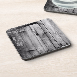 Barn Door in Black and White  Coaster